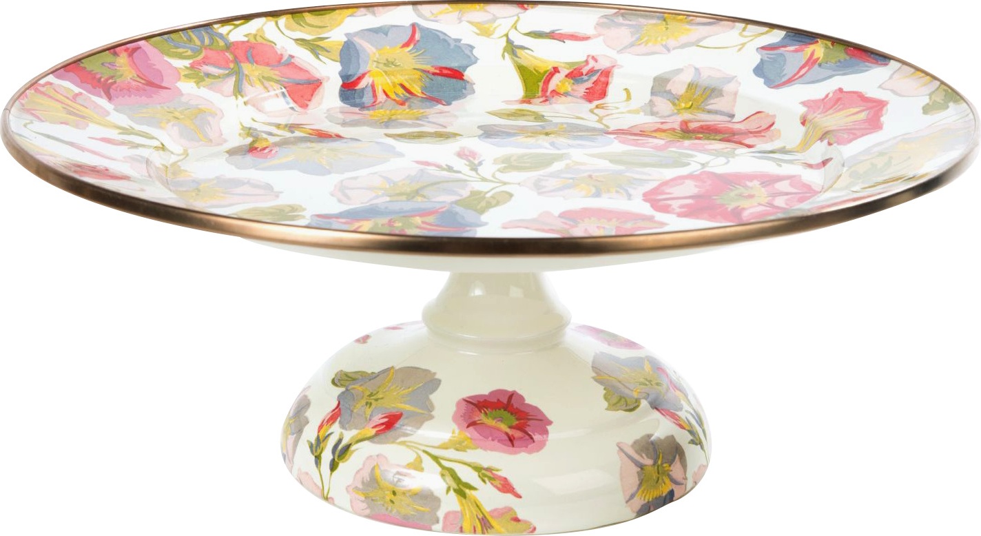 10614296 Mackenzie-Childs Блюдо сервировочное 30см на подставке Сталь 