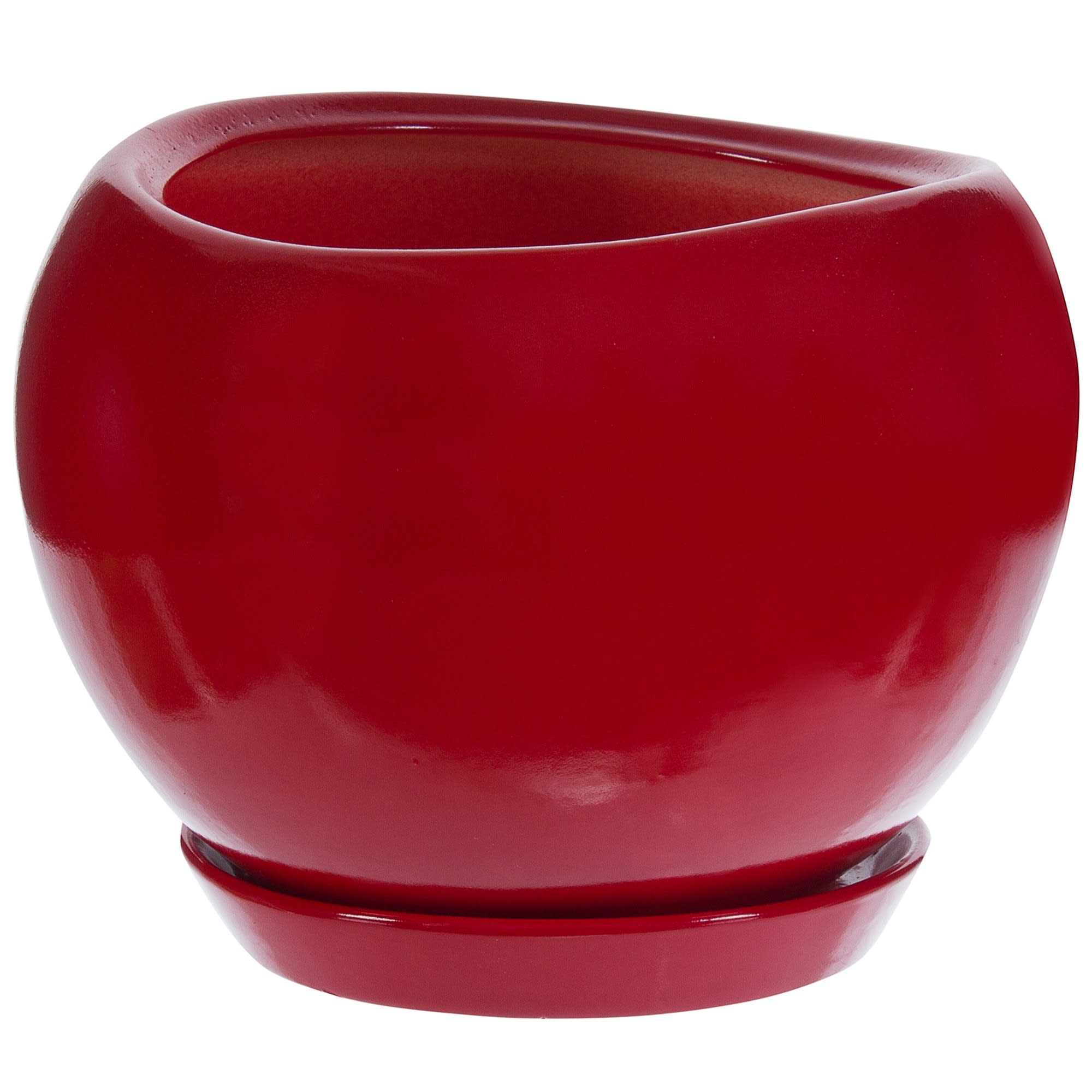 81932588 Горшок цветочный ø20 h18 см v3.5 л керамика красный Адель Santreyd