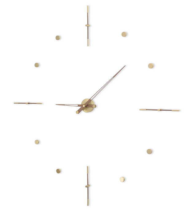 095542 Настенные часы G латунь-орех 155 cm Nomon Mixto 
