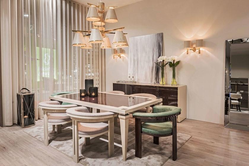 Stylish Club Круглый обеденный стол из эвкалипта и мрамора Kensington Scf.k11 - Вид №3