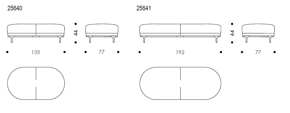 Мягкая скамейка из ткани Wittmann Vuelta ARCH-00036147 - Вид №2