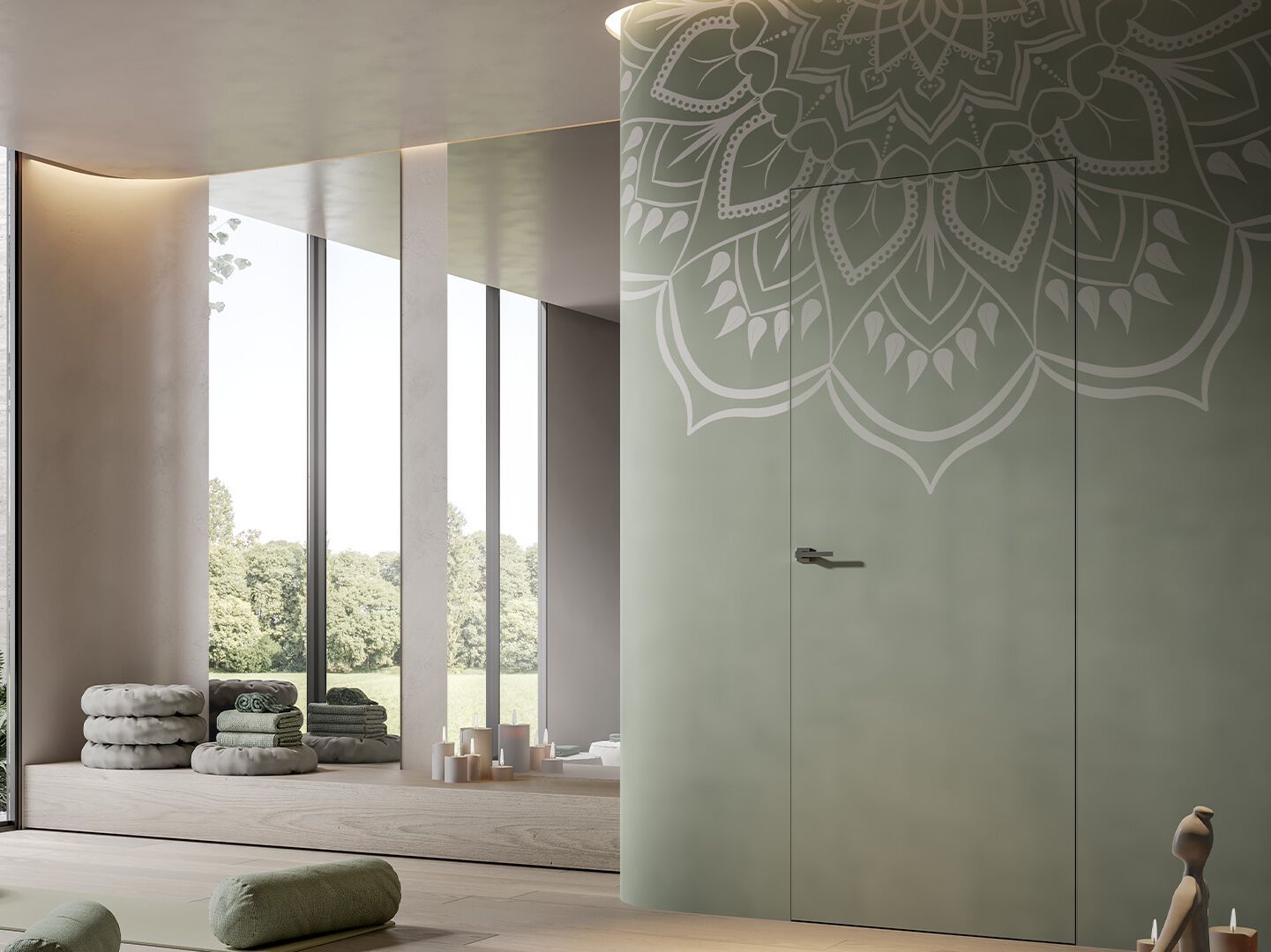 Акустическая распашная стена заподлицо двери Scrigno ACUSTICA BATTENTE ARCH-00102622