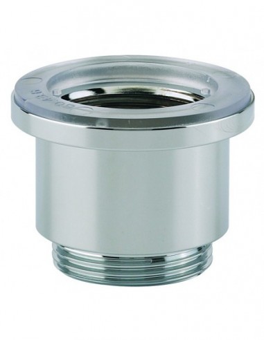 125500 000 00  Прокладка сливного отверстия для умывальника, h. 45 мм, хромированная латунь Valentin Хром  - Вид №1