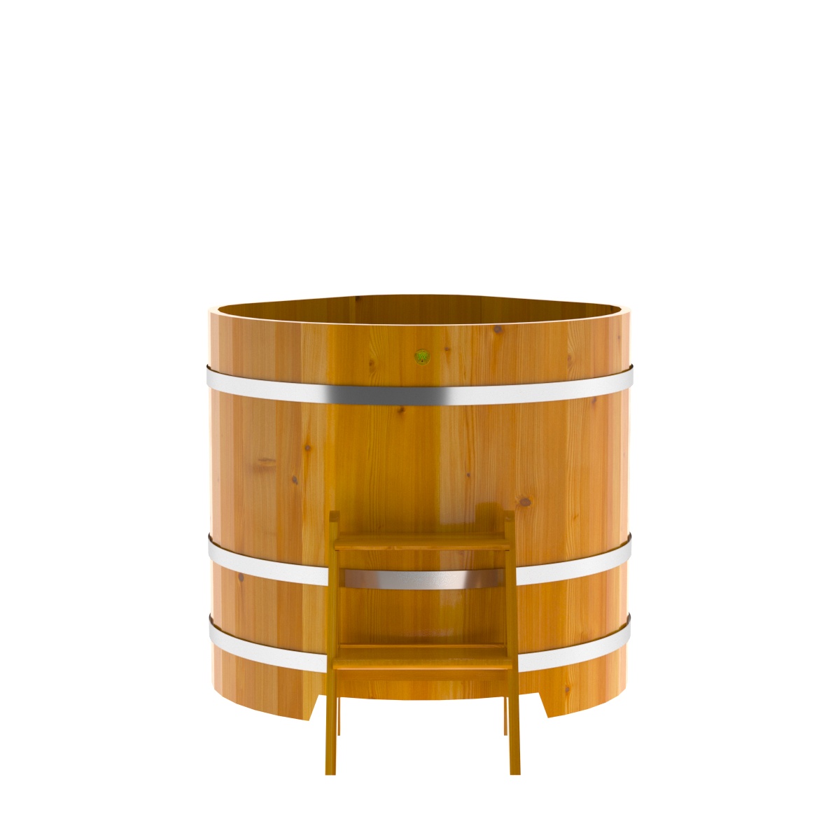 2302 Купель угловая из лиственницы Рустик 1,03х1,03х1,0 натуральная Alyarus  - Вид №4