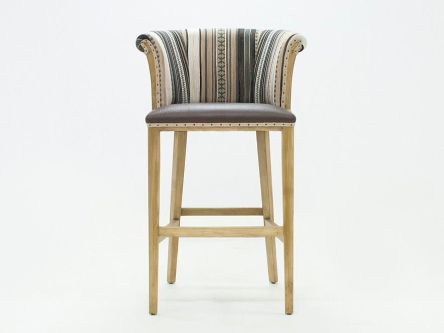 Высокий тканевый табурет с подставкой для ног со спинкой CREARTE COLLECTIONS Casino Essence ARCH-00065358 - Вид №21