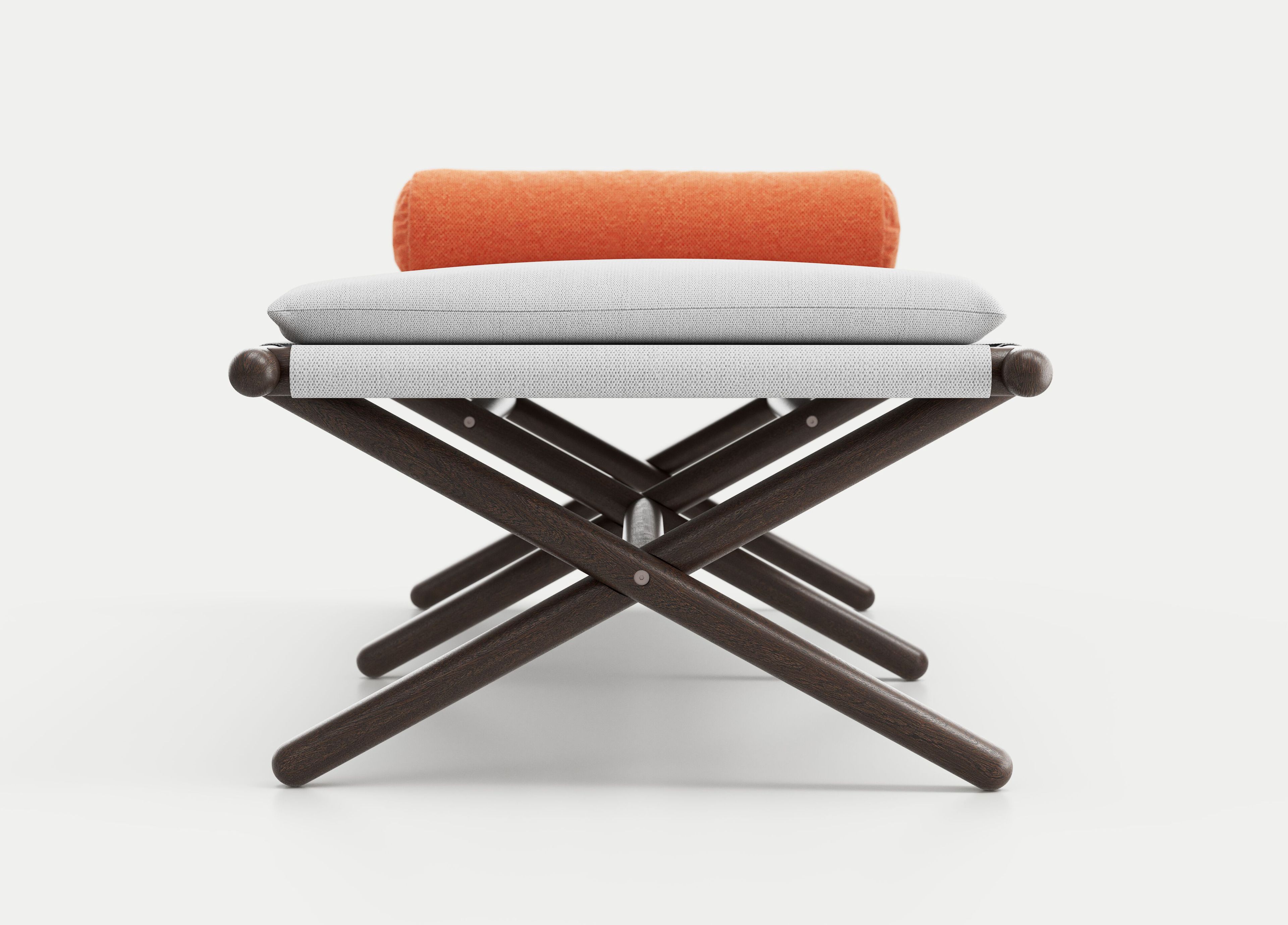 Садовая кровать с откидывающейся спинкой из красного дерева и ткани Exteta Razzi ARCH-00063260 - Вид №2