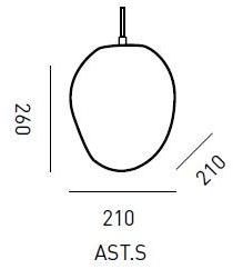 ELOA Настольная лампа с прямым светом ручной работы из дутого стекла Planetoide Ast.s - Вид №3
