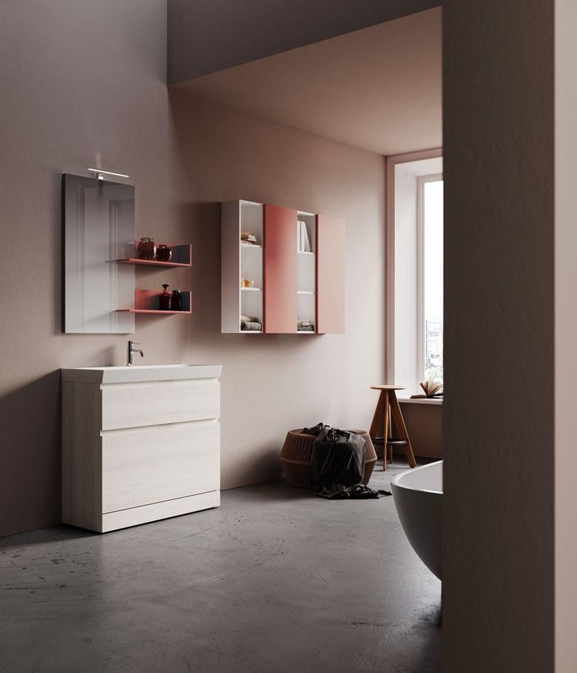 Mobiltesino Напольная тумба под умывальник из ламината с ящиками Cromo sun-id-1451916 - Вид №1