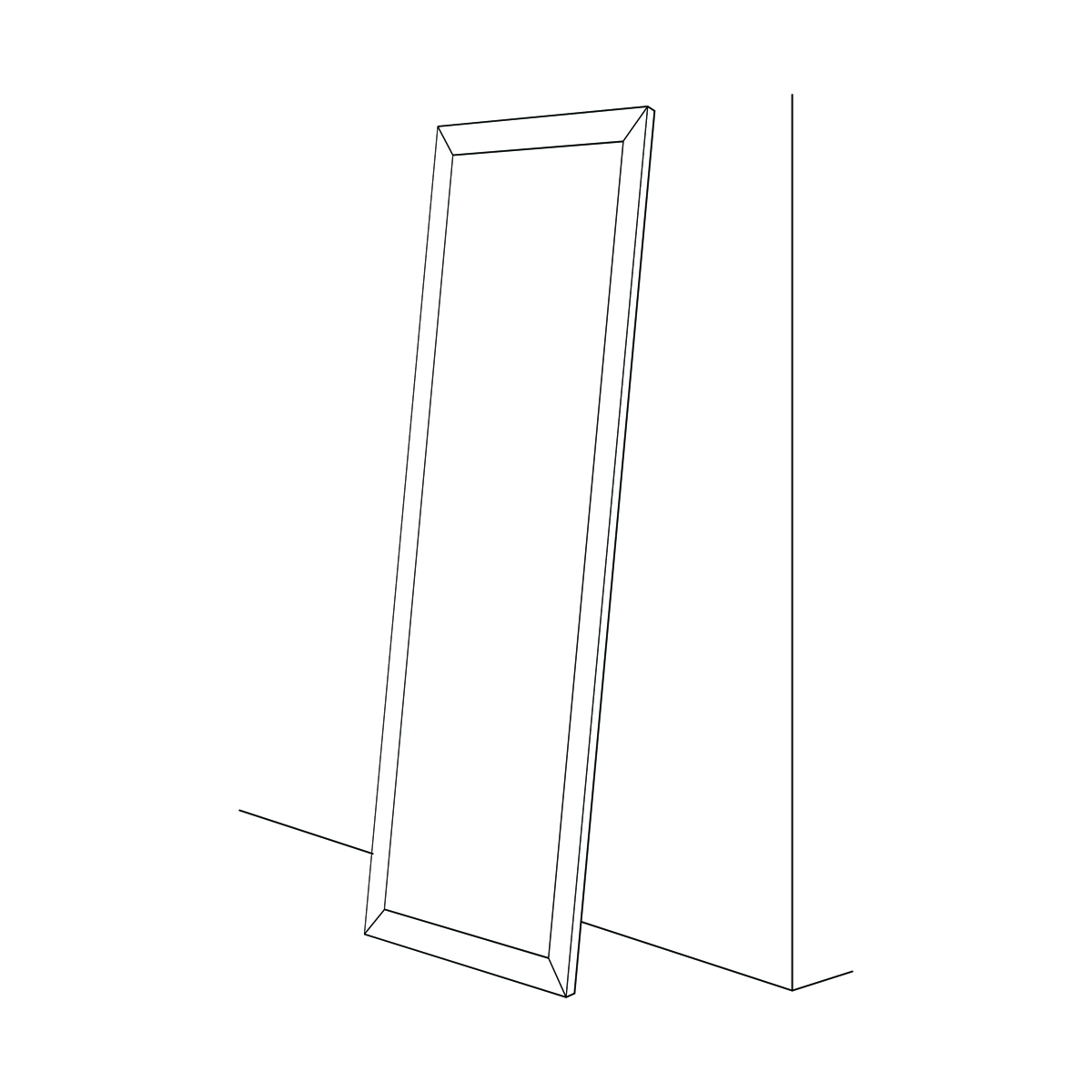 BY 6002 Зеркало напольное в багетной раме - серебряный дождь 70 mm EVOFORM Definite floor - Вид №6