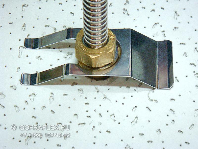 Зажим для крепления фитинга в подвесном потолке 15мм Flexible hose Россия ZM15 - Вид №1