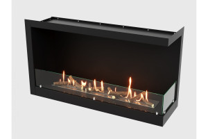 18921636 Встроенный угловой биокамин 1155 М правый угол ВБКУ-1155МП Lux Fire