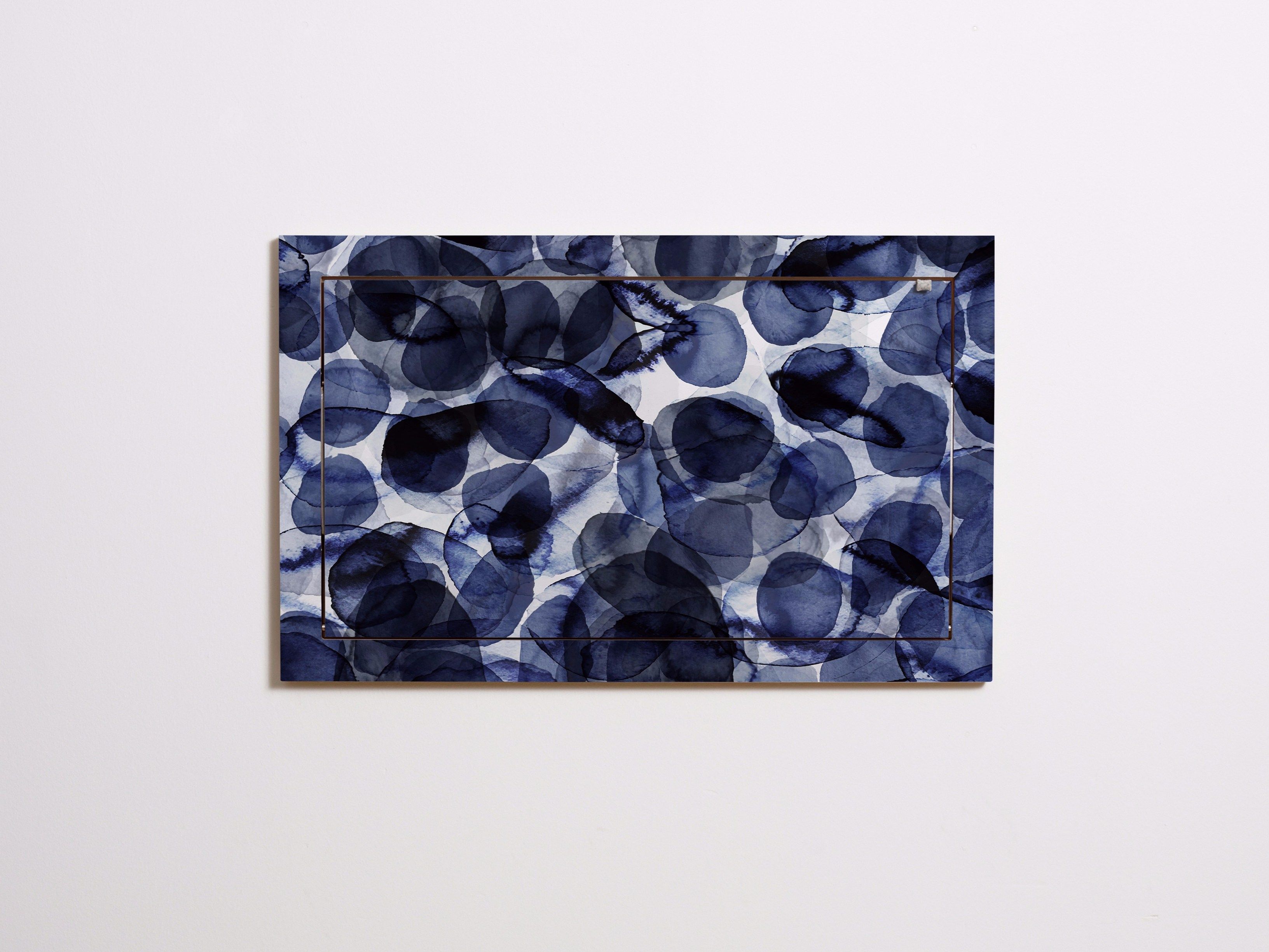 Фанерный стол для ПК с откидными дверцами AMBIVALENZ FLÄPPS SECRETARY - BUBBLES INDIGO ARCH-00126949 - Вид №2