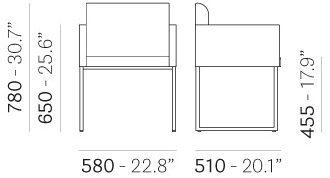 Pedrali Мягкое кресло с подлокотниками Box 740 - Вид №4