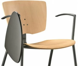 TALIN Стул для конференций штабелируемый из фанеры с подлокотниками с клапаном Vekta