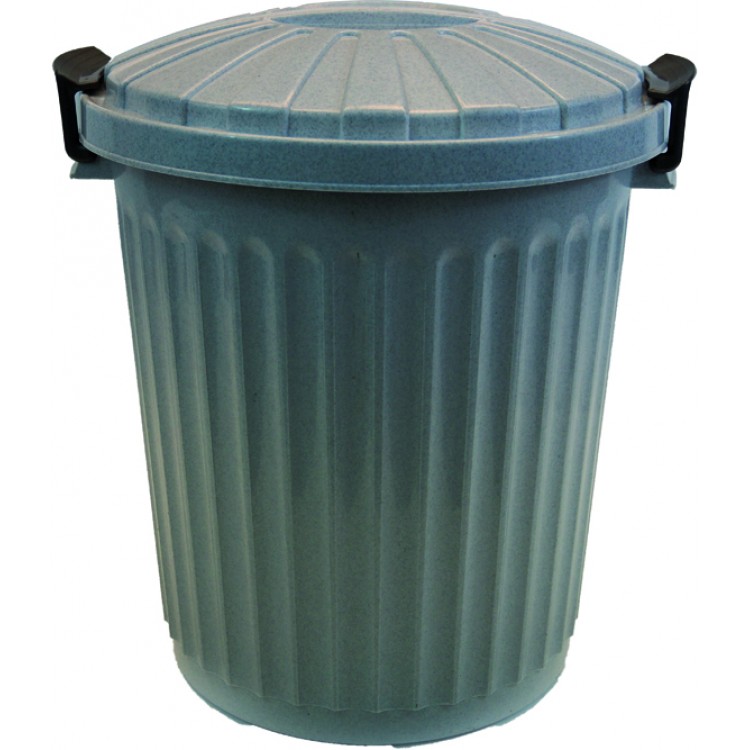 132354 DENOX Бак с крышкой с ручками и 2 зажима для крышки 23 л. Бежевый гранит 