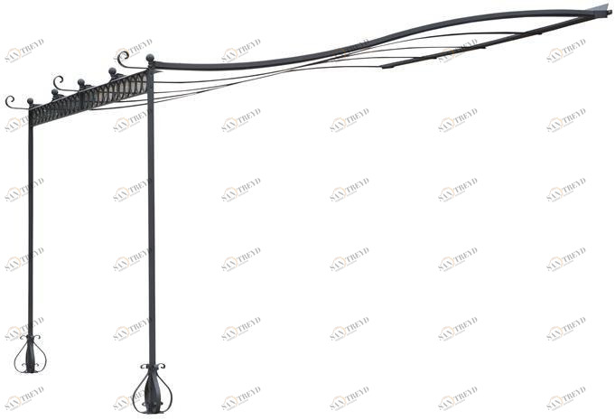 Unopiù Пристроенная пергола из железа Tibisco sun-id-1499584