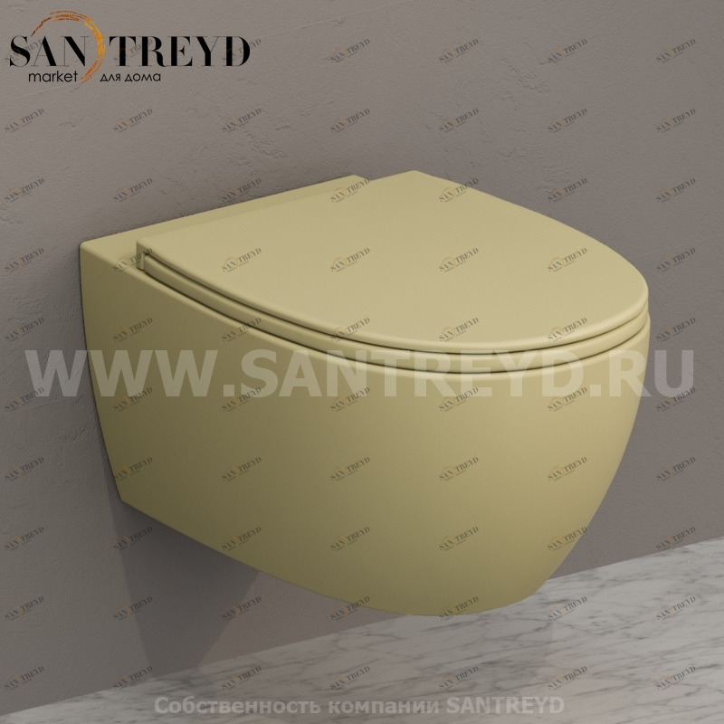 MDS03SE Подвесной унитаз настенный Желтый Ceramica Globo 4ALL Италия