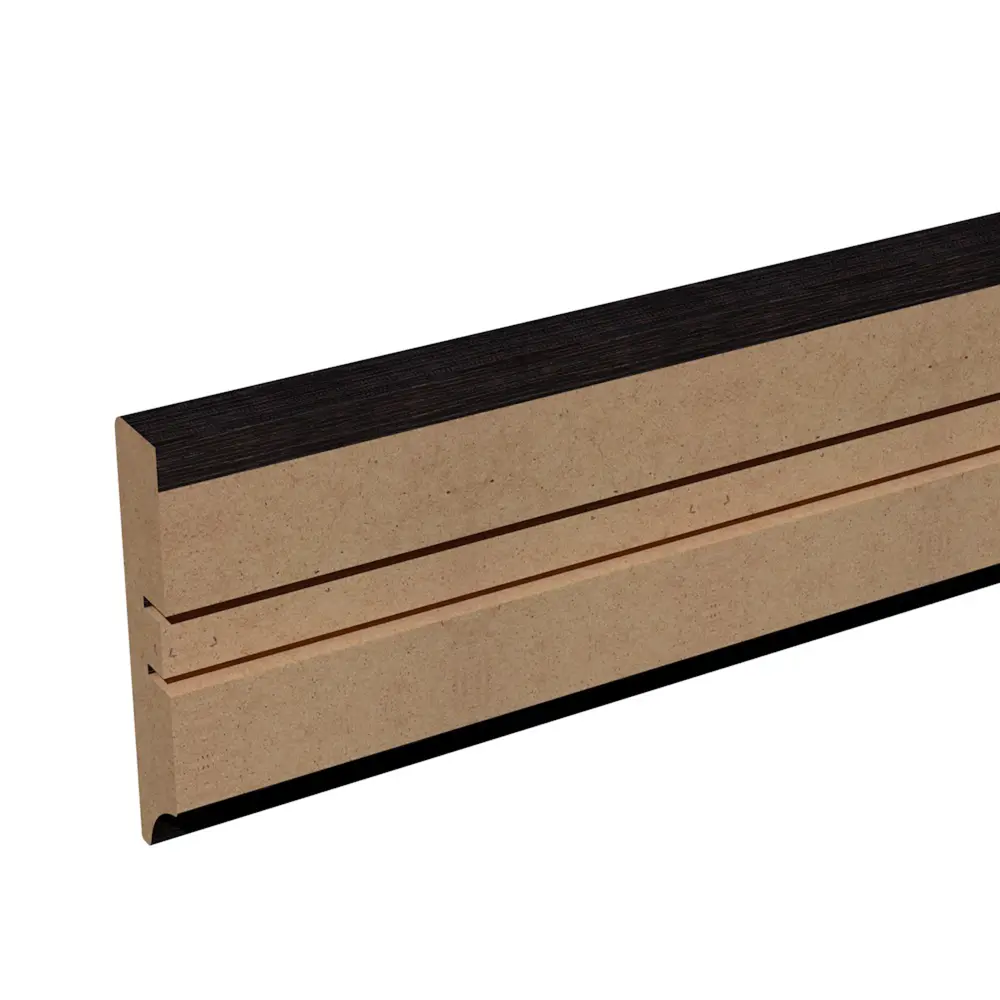 Плинтус напольный МДФ «Венге» прямой высота 80 мм длина 2.05 м КРОНОПРОФИЛЬ STLM-2019713 - Вид №2