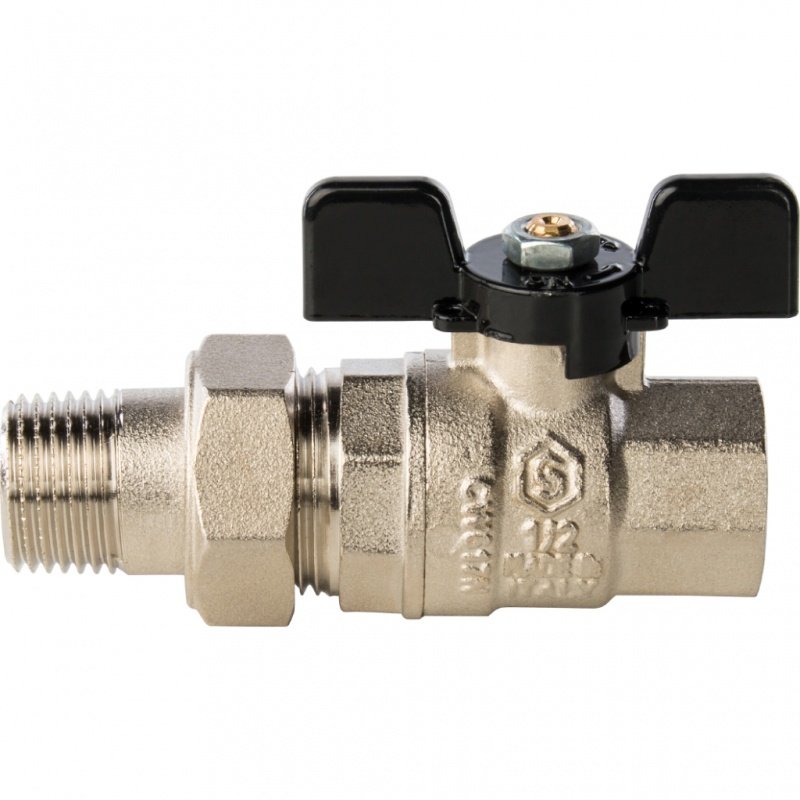 Кран шаровый STOUT ВН 1/2" с американкой бабочка SVB0007000015 - Вид №2