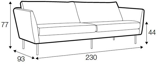Sits 3-х местный бархатный диван Betty sun-id-1452254 - Вид №5