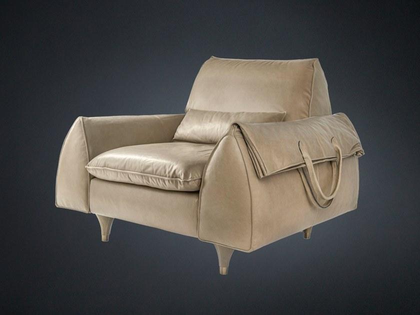 VGnewtrend Мягкое кожаное кресло с подлокотниками  7542482.00  - Вид №1