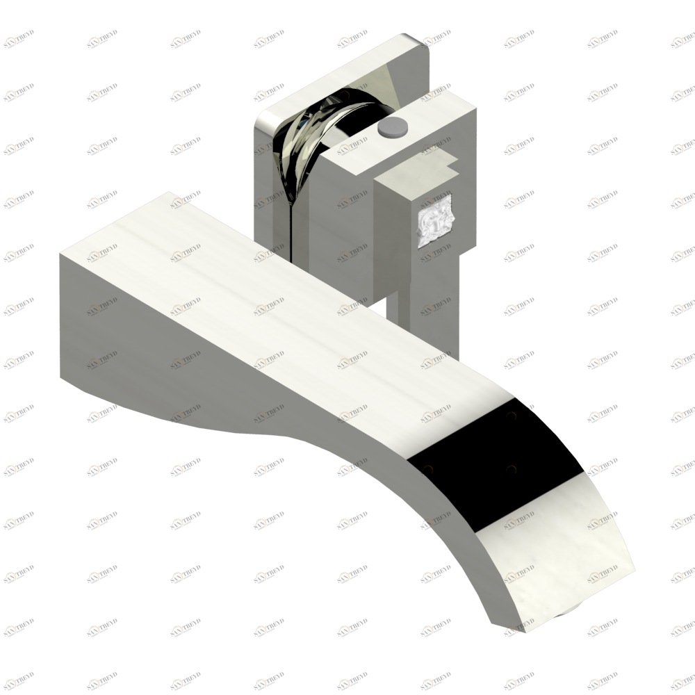 A2R-6541B Trim only for Built-in basin mixer with spout (two x 1/2'' inlets and one 1/2'' outlet), without waste Thg-paris Masque de Femme, lunaire Матовый никель A2R 6541B CAT.C