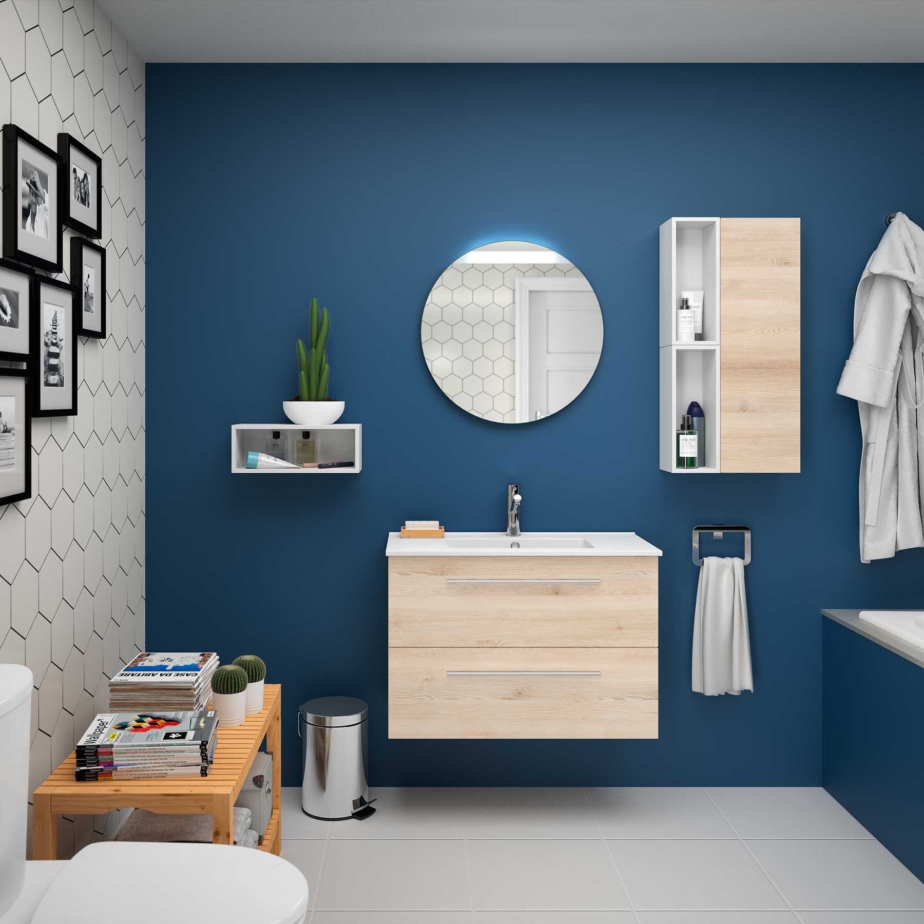 21685 SALGAR Раковина S35 810 superfine БЕЛЫЙ ФАРФОР 810 x 20 x 360 мм - Вид №1