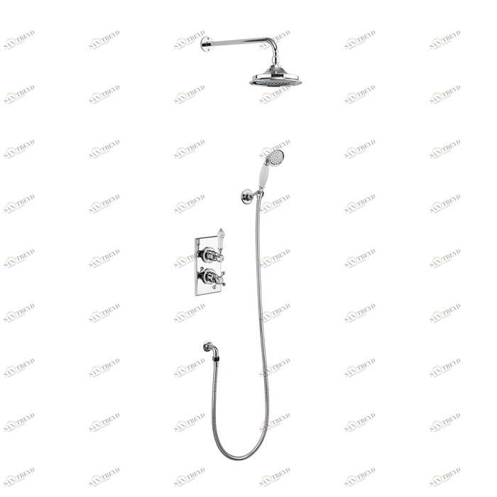 Душевая стойка c встроенным термостатом TF2S c душевой насадкой 12'' Trent Burlington TF2S, V60/ARCV60 CHR