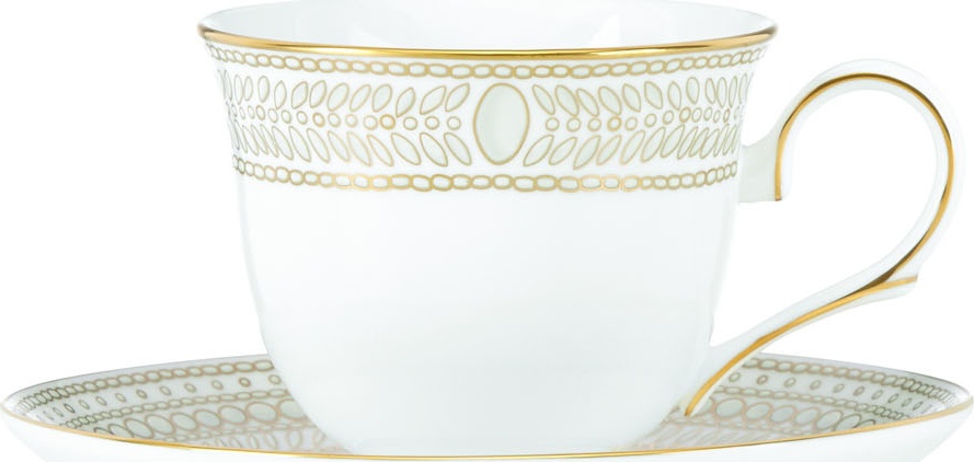 10665601 Lenox Набор из 2 чашек чайных с блюдцами Lenox "Золотой жемчуг,Маркеса" 180мл Фарфор костяной 