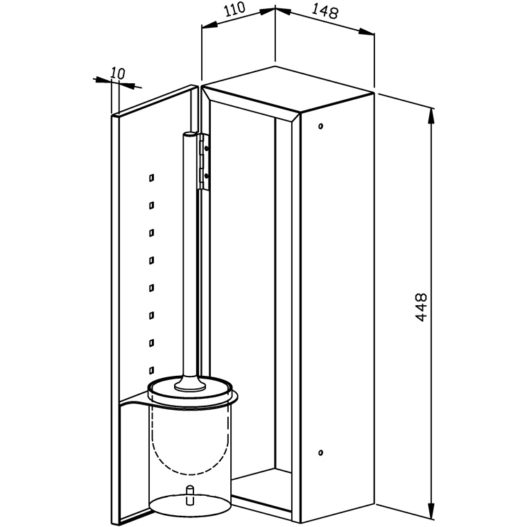 731360 Набор туалетных щеток для скрытого монтажа WP161 WAGNER_EWAR A-LINE Wagner Ewar  - Вид №1