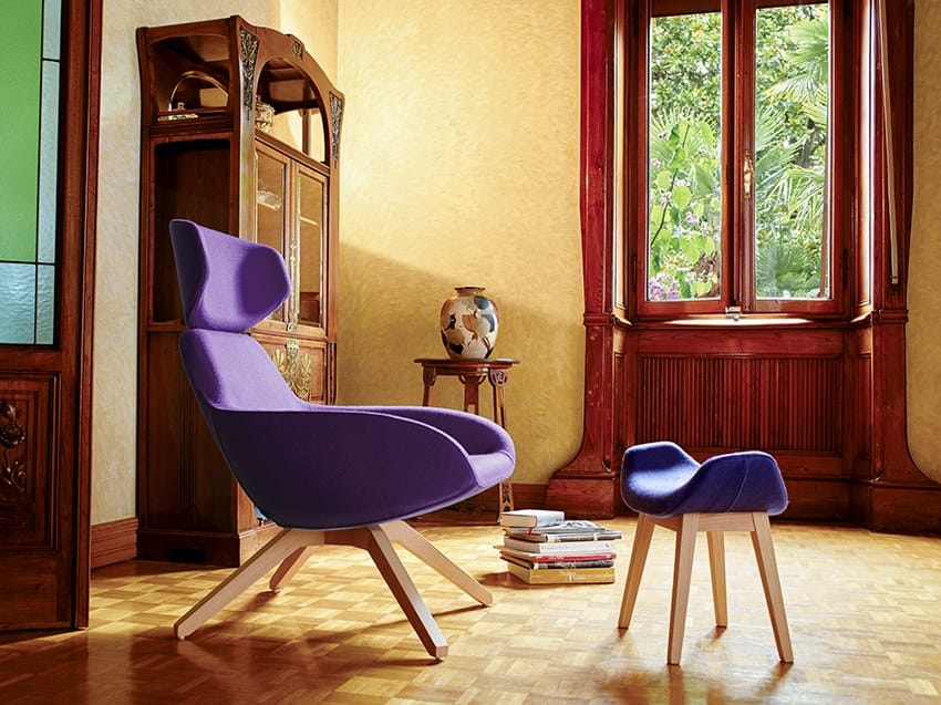 Тканевое кресло с основанием из ясеня ALMA DESIGN X Big ARCH-00119242 - Вид №1