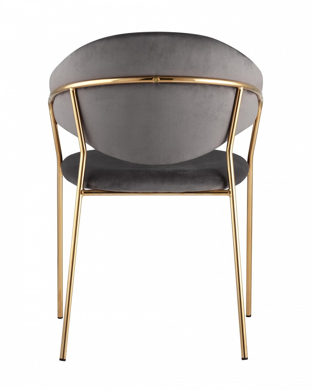 Стул с подлокотниками темно-серый вельветовый "Эвита" STOOL GROUP ДИЗАЙНЕРСКИЕ, ИНТЕРЬЕРНЫЕ 00-3881848 Серый  - Вид №3