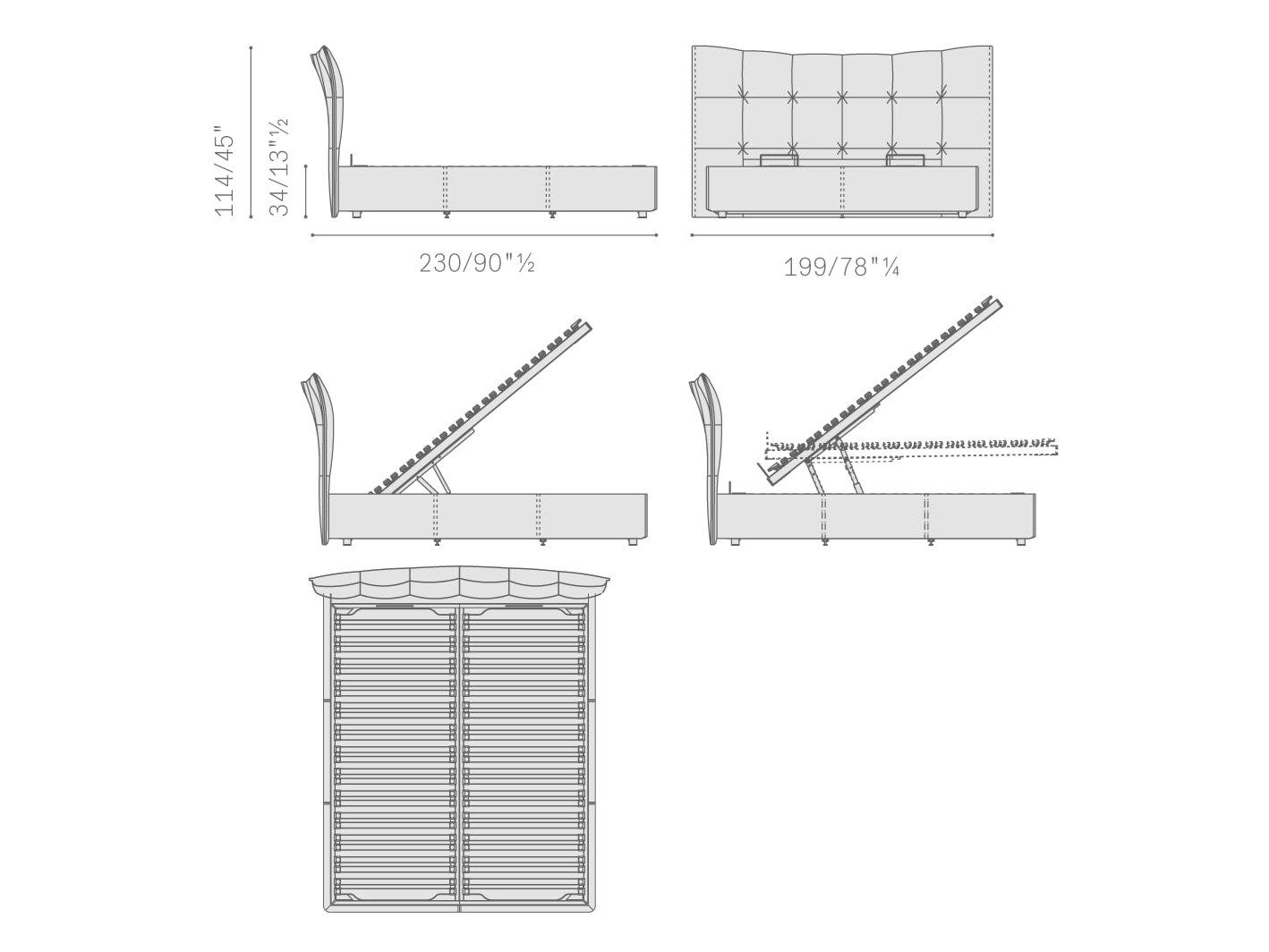 Кожаная кровать с мягким изголовьем Poltrona Frau ночь-кровати ARCH-00056155 - Вид №12