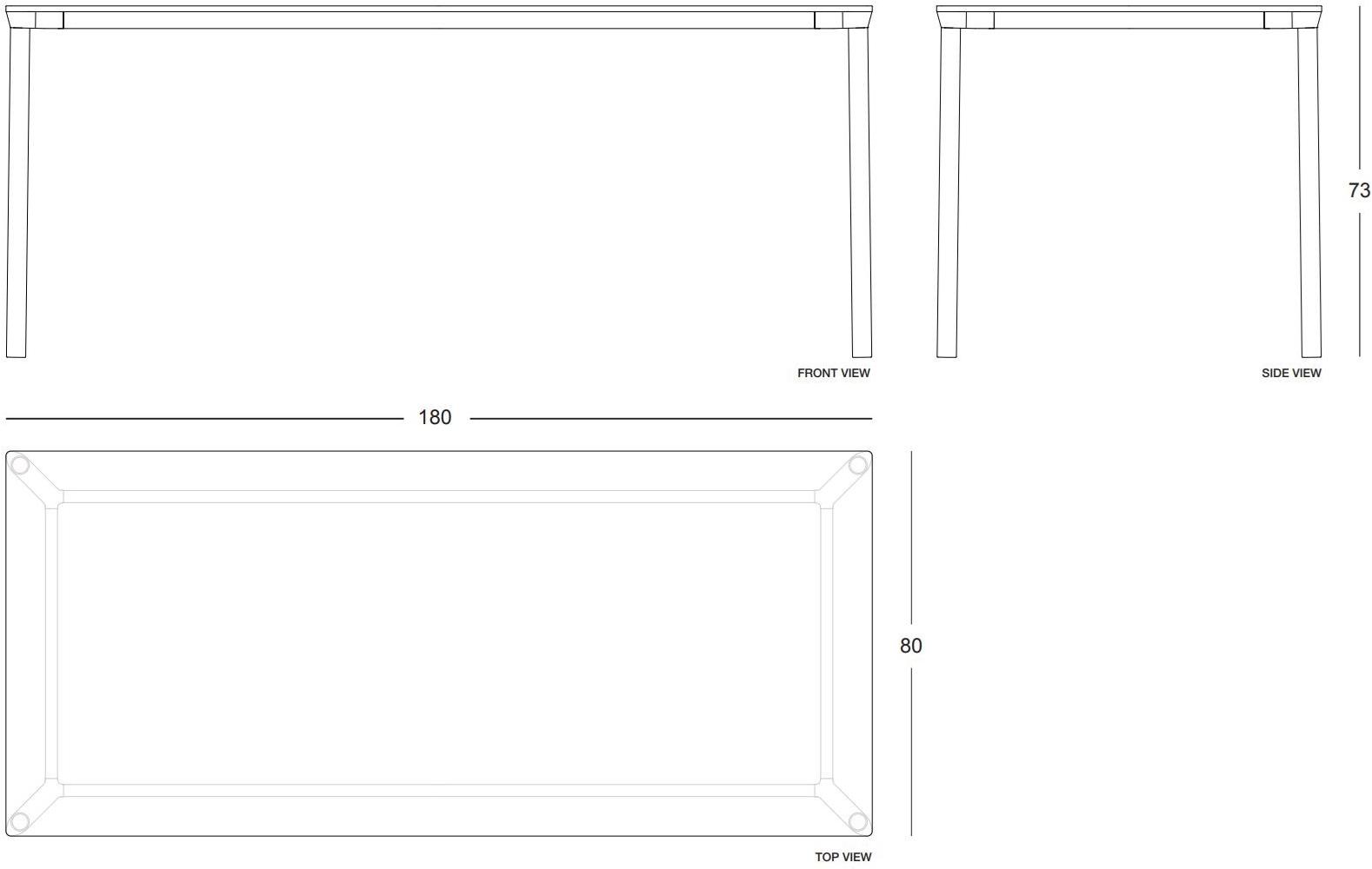 Plank Штабелируемый прямоугольный стол из hpl Monza 9208-01 - Вид №9