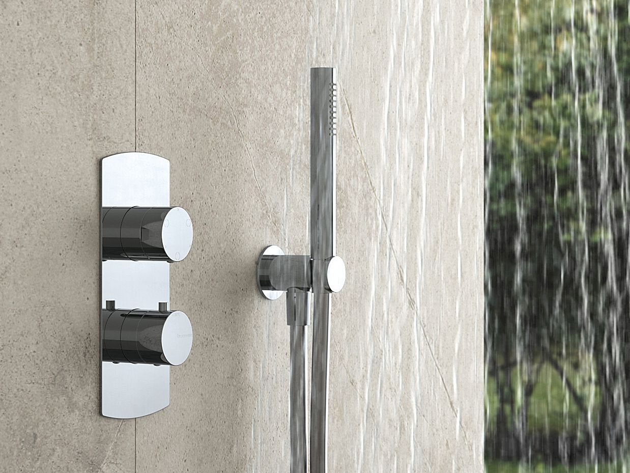 Латунный настенный ручной душ с держателем Rubinetterie Treemme Albatros ARCH-00028281 - Вид №1