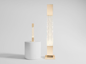 Настольная лампа ручной работы из пескоструйного стекла