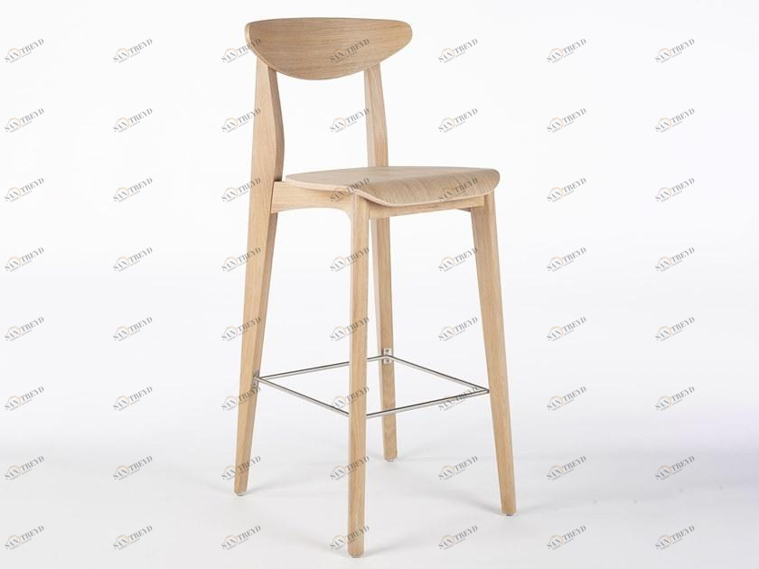 Wildspirit Высокий деревянный табурет со спинкой Ink sun-id-1463914