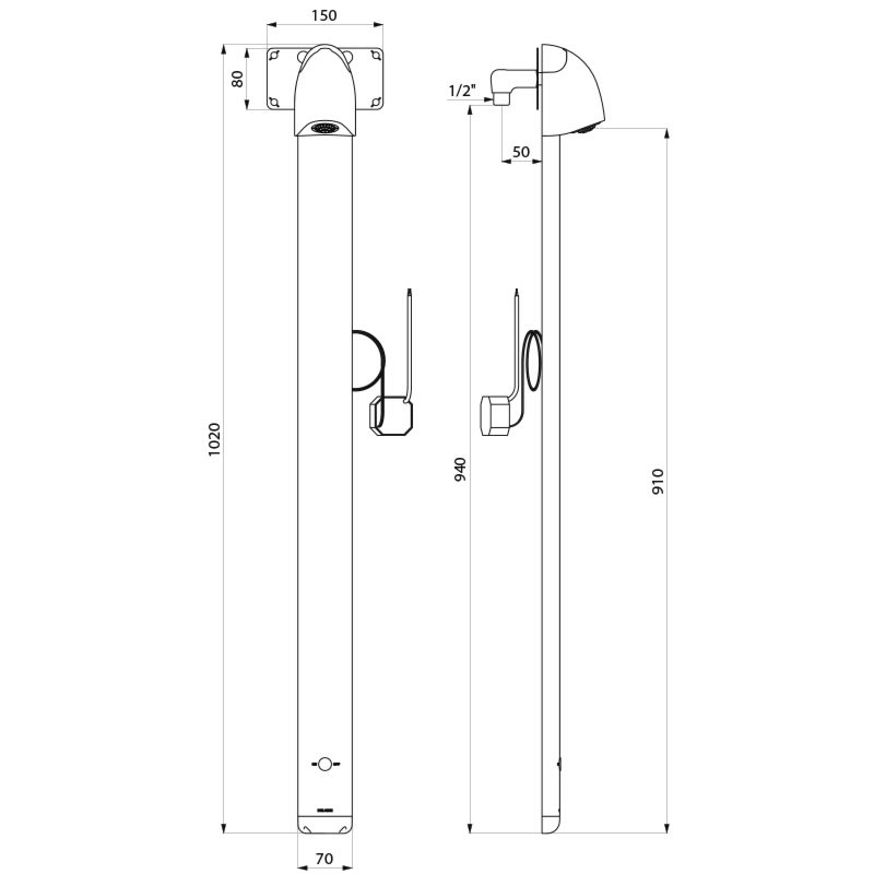 714910DP Душевая панель SPORTING MIX 2 SECURITHERM DELABIE  - Вид №1