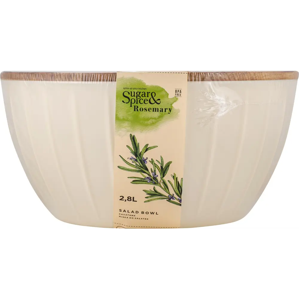 Салатник Sugar&Spice Rosemary Cardamom 2.8 л 22 см круглый пластик цвет кремовый Отсутствует STLM-2088648