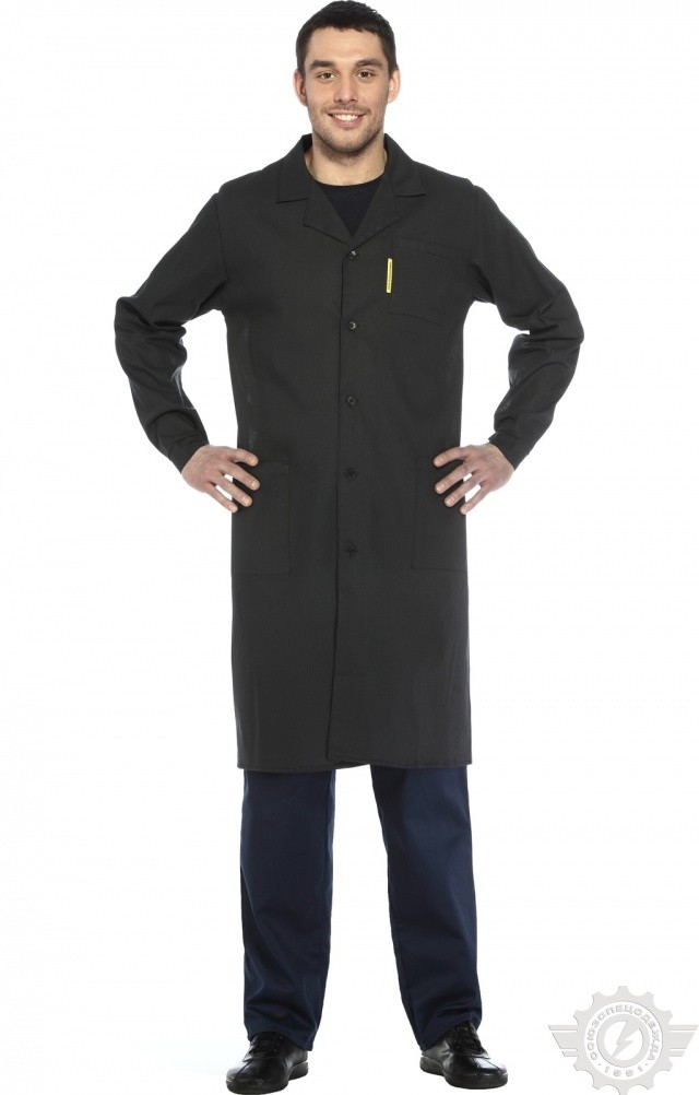 61712 Халат мужской темный  Одежда для обслуживающего персонала  размер 60-62/182-188 Спецодежда  - Вид №5