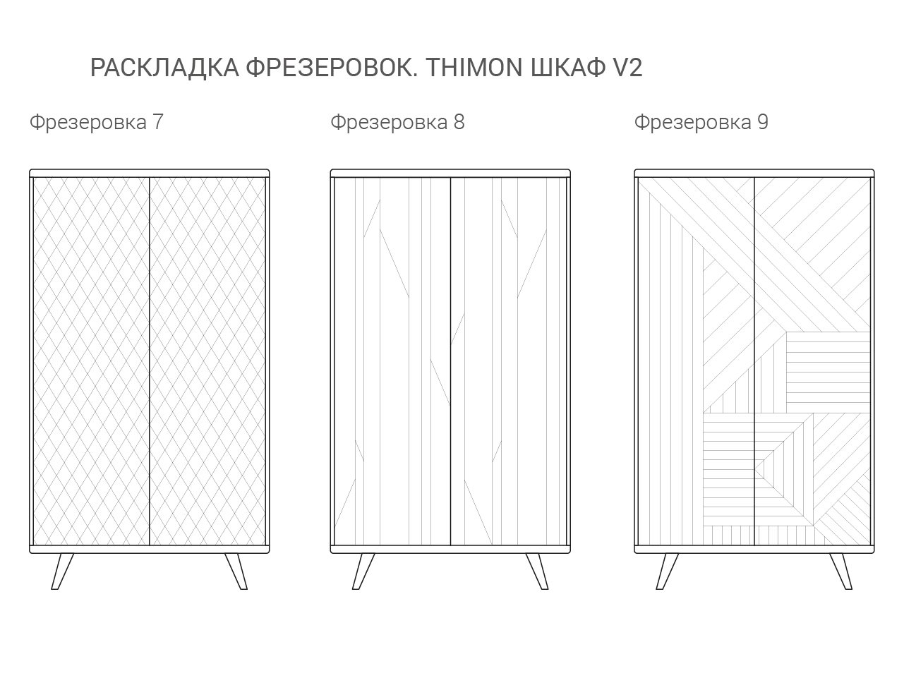 Шкаф распашной двухдверный темный дуб Thimon v2 THE IDEA  210368 Черный  - Вид №8