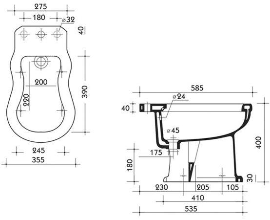 930 Биде напольное Provence '900 BLEU PROVENCE - Вид №2