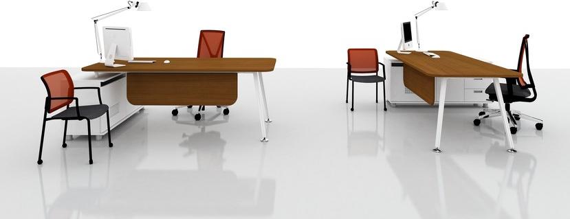 Tuna Ofis Рабочий стол со встроенной полкой E-motion sun-id-1478402 - Вид №2