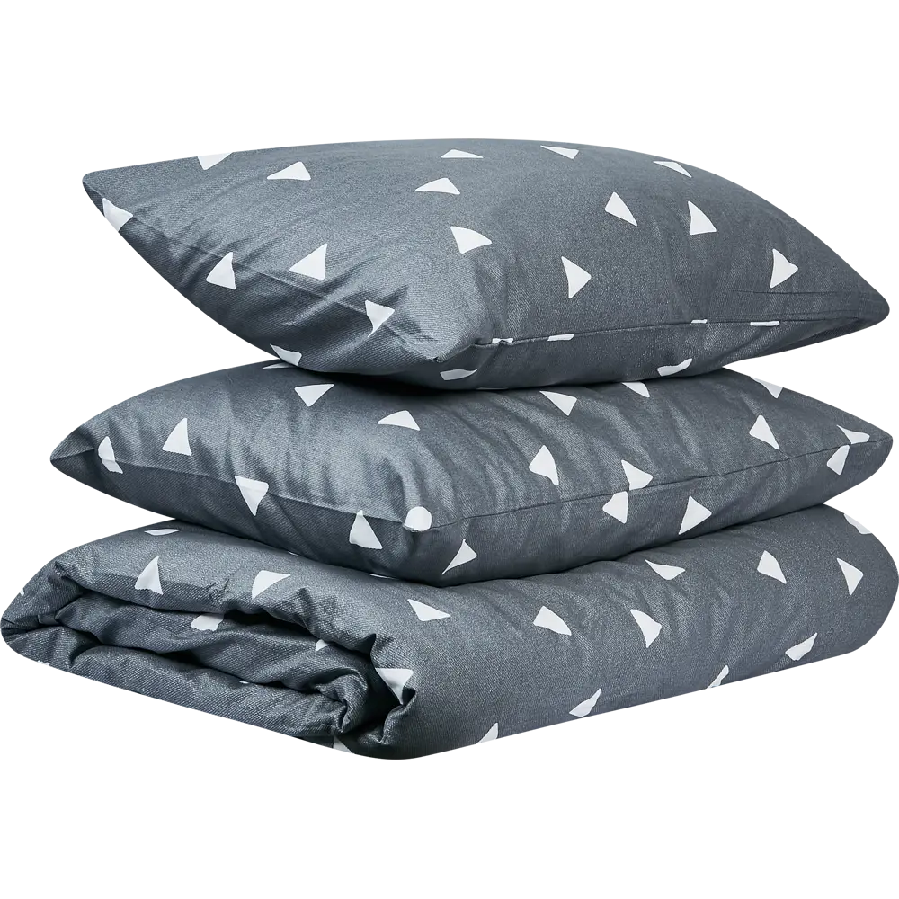 Шуйские ситцы: Комплект постельного белья «Дом снов Триада» — уют в серо-белых тонах 89338189 STLM-1070580 - Вид №1