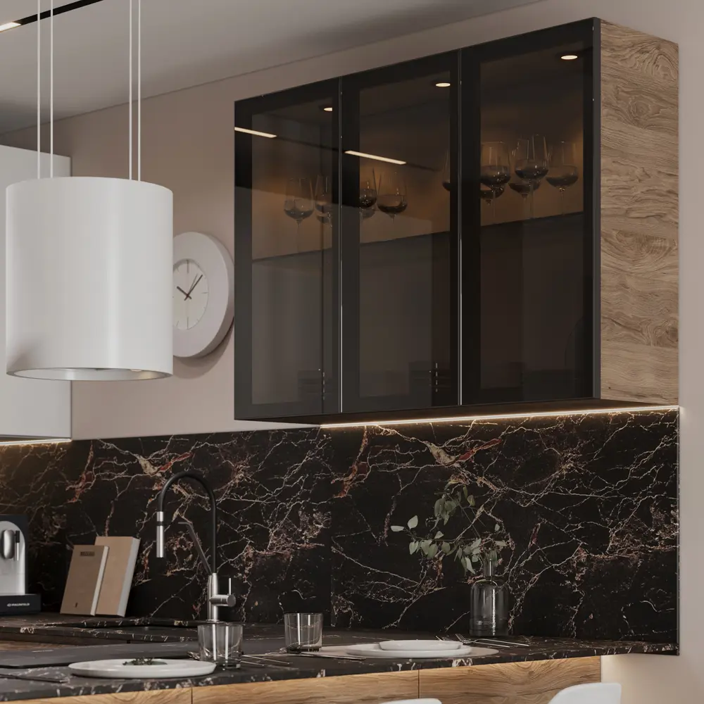Фальшпанель для кухонного шкафа Токио 37x77 см KONSENSA ЛДСП цвет темное дерево 89421121 STLM-2024310 Токио темное дерево - Вид №9