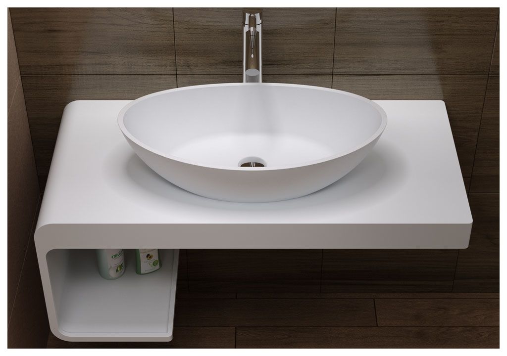 PW1 Накладная раковина на столешницу  овальная Aquanet  - Вид №3