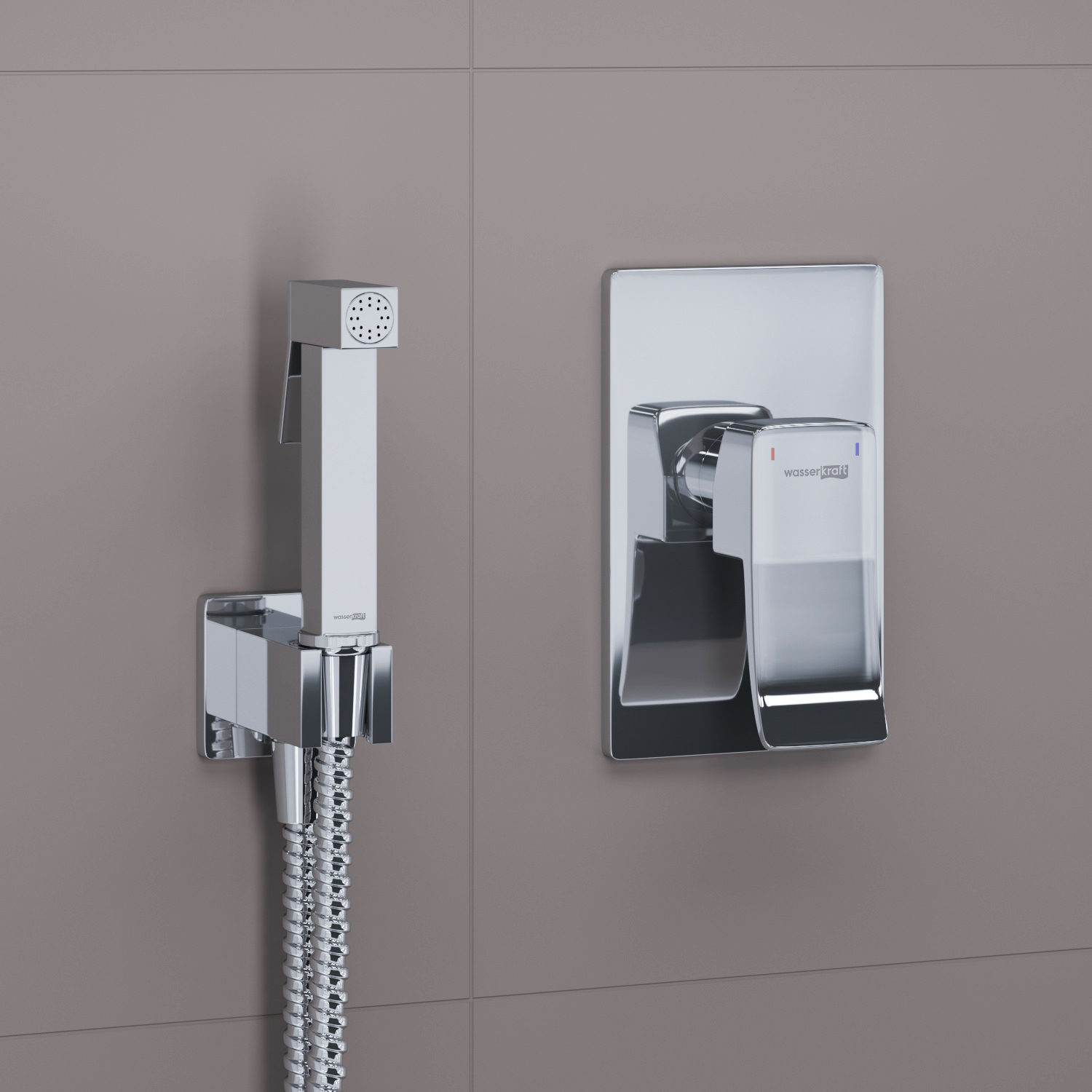 A106156 Встраиваемый комплект для биде со шлангом 100 см WasserKRAFT 