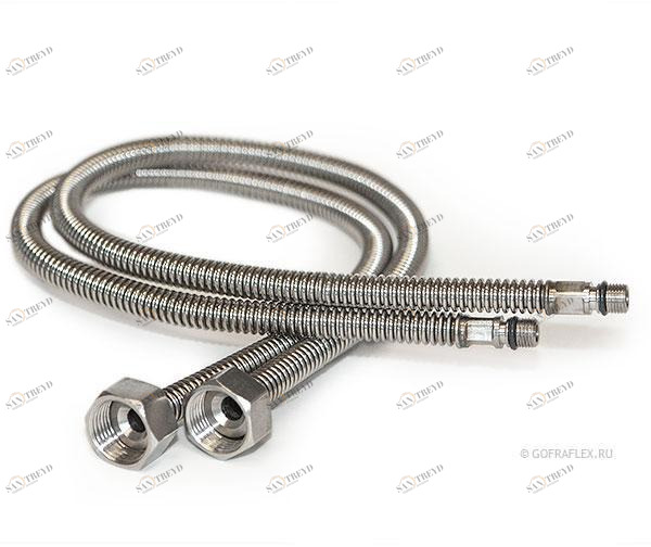 Подводка для смесителя гайка - штуцер 600мм (2 шт) Flexible hose Россия SM600