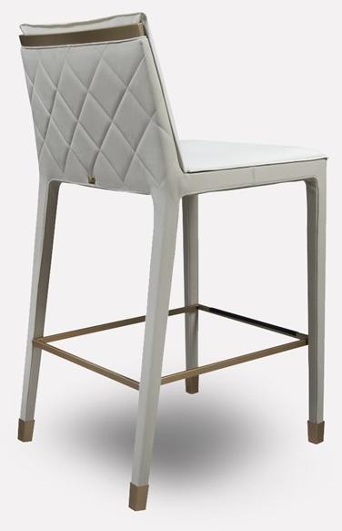 MORADA Высокий кожаный табурет со спинкой Cubé Cube bsl - Вид №2