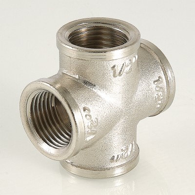VTr.760.N.0004 Фитинг резьбовой – крестовина Valtec 1/2"  - Вид №12